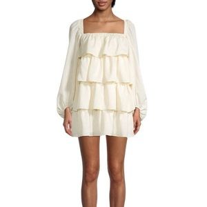 WeWoreWhat Tiered Mini Dress Ivory